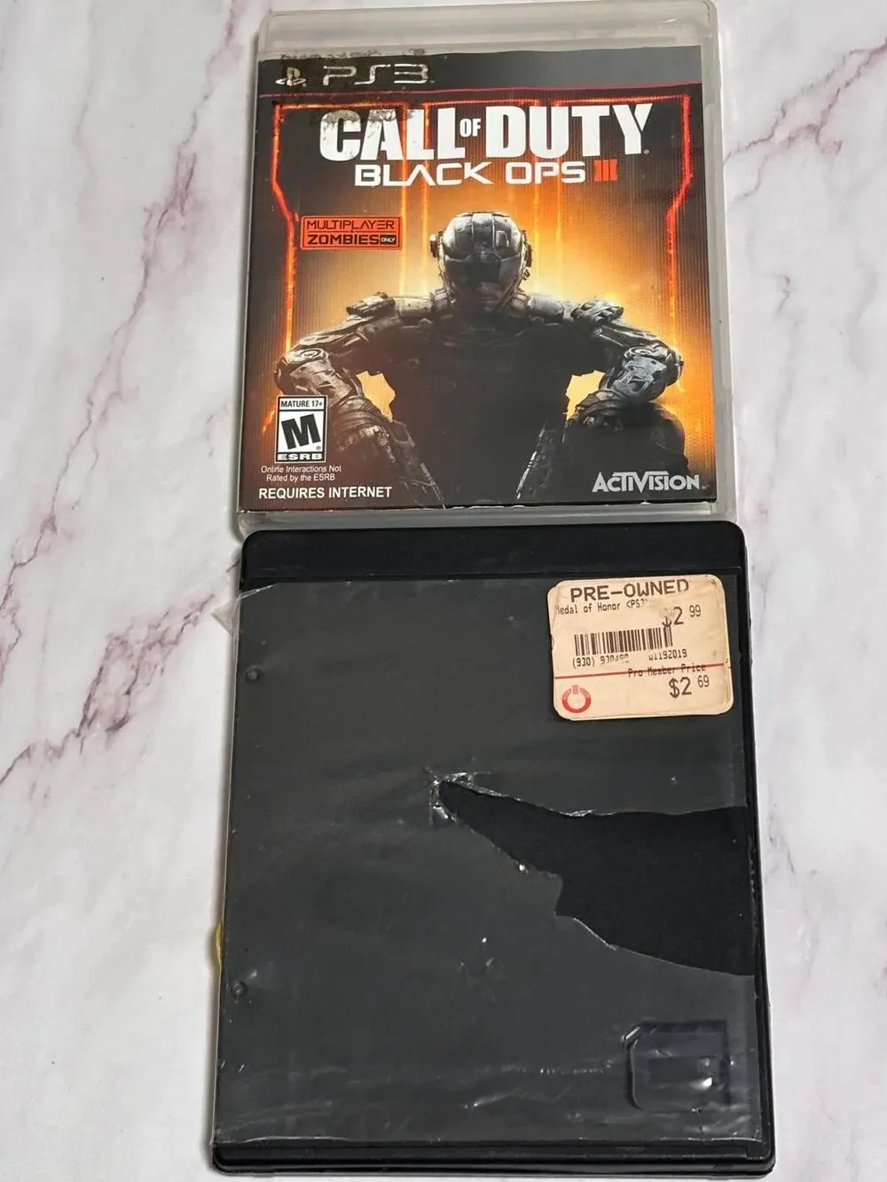 Lot of 2 Play Station 3 PS3 Games Call Duty Black Ops 3 Medal Honor Limited Ed